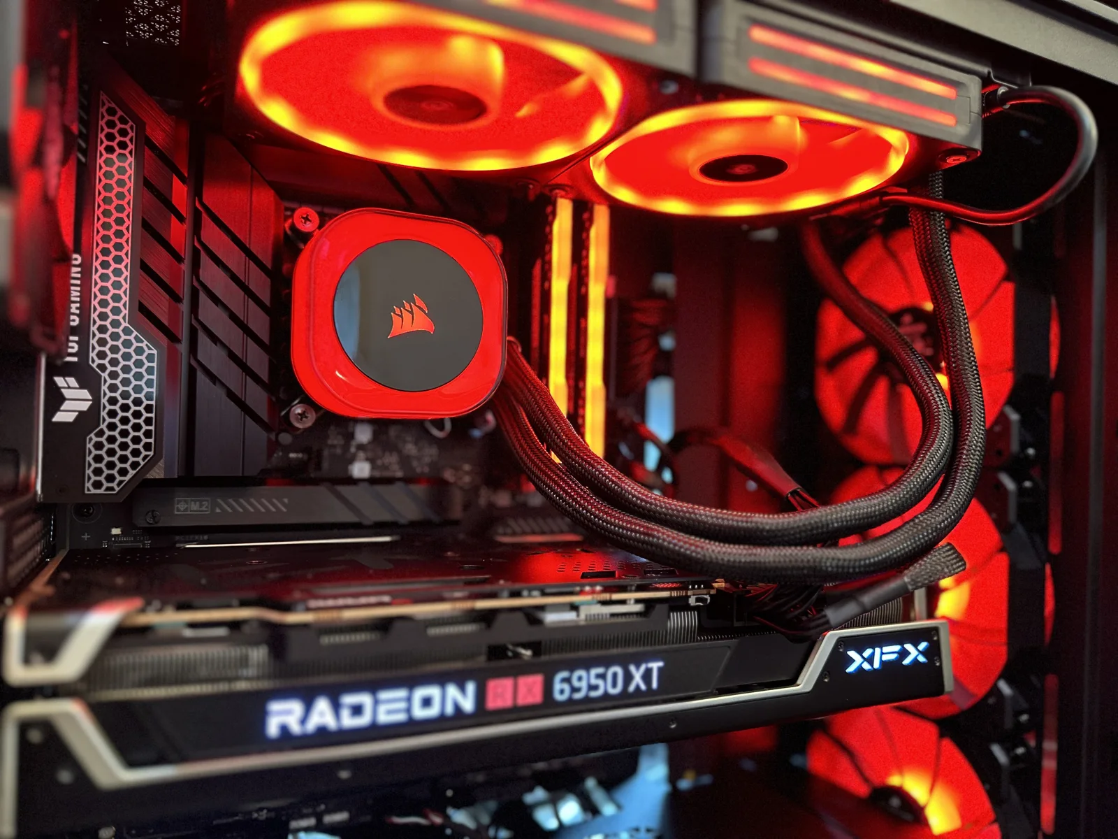 Cooling and components inside a desktop computer